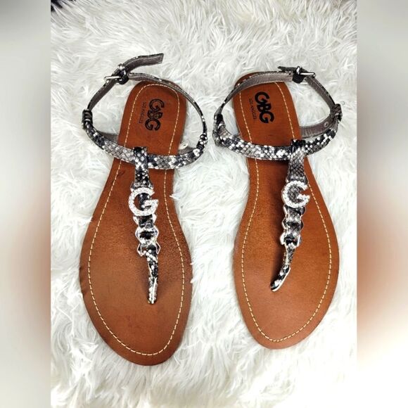 GBG Los Angeles sandles in black & gray size 11 - Picture 1 of 2